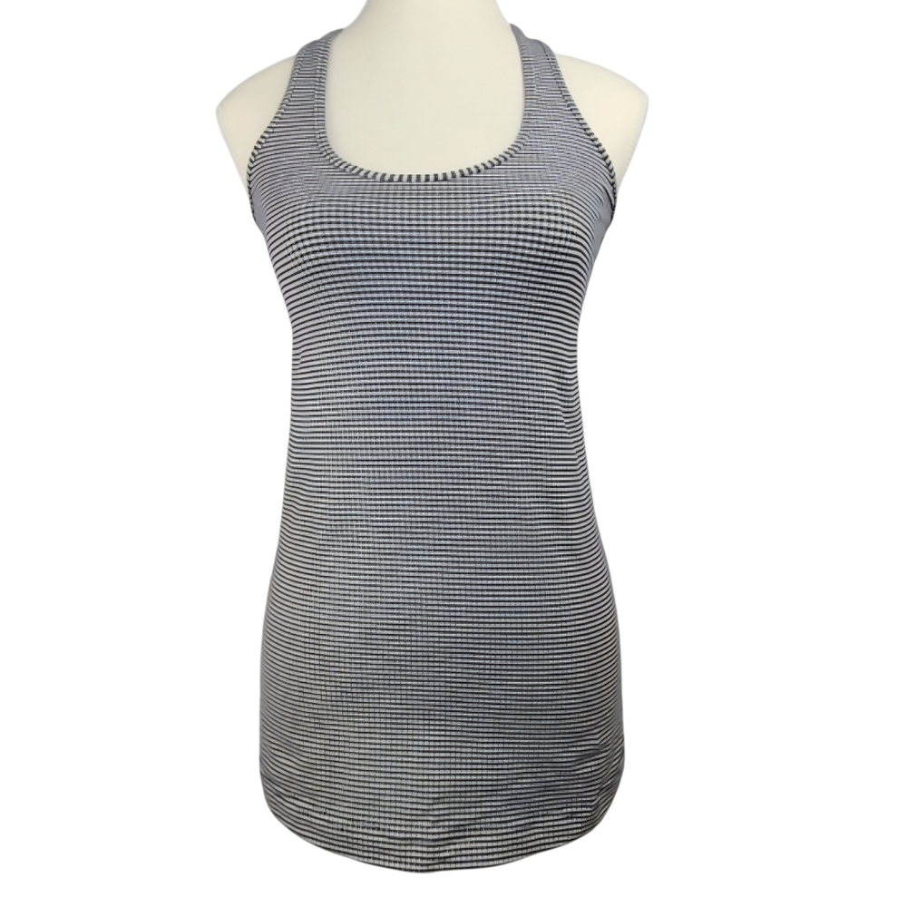 Lululemon Cool Racerback Gingham Luon Yoga Tank Top Women's S/M Activewear Gym